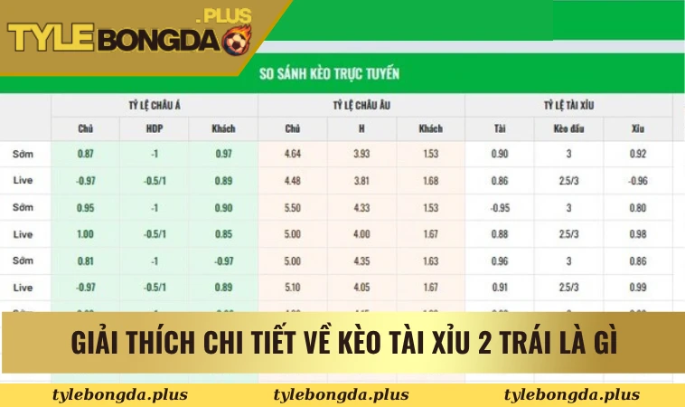 Giải Thích Quy Định Chơi Trong Kèo Tài Xỉu 2 Trái Dễ Hiểu 1 Giải thích chi tiết về kèo tài xỉu 2 trái là gì