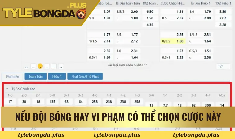 Kèo Bóng Đá Malaysia - Bí Quyết Thắng Lớn Cho Người Chơi 2 Nếu đội bóng hay vi phạm có thể chọn cược thẻ phạt